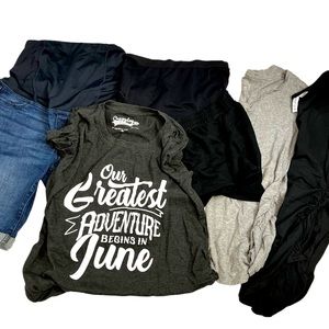 Maternity bundle 3 tops 2 shorts size M